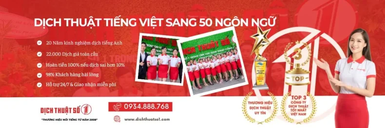 Dịch thuật tiếng Việt sang 50 ngôn ngữ chính xác