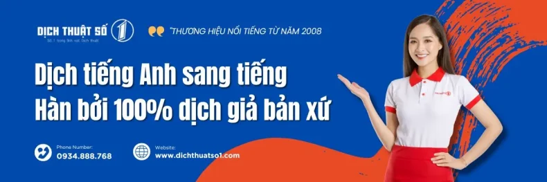 Dịch tiếng Anh sang tiếng Hàn bởi 100% dịch giả bản xứ