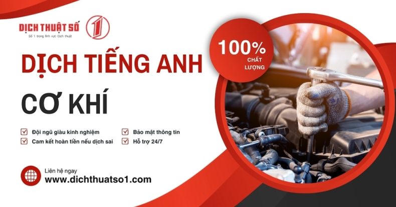 Dịch tiếng Anh chuyên ngành Cơ khí