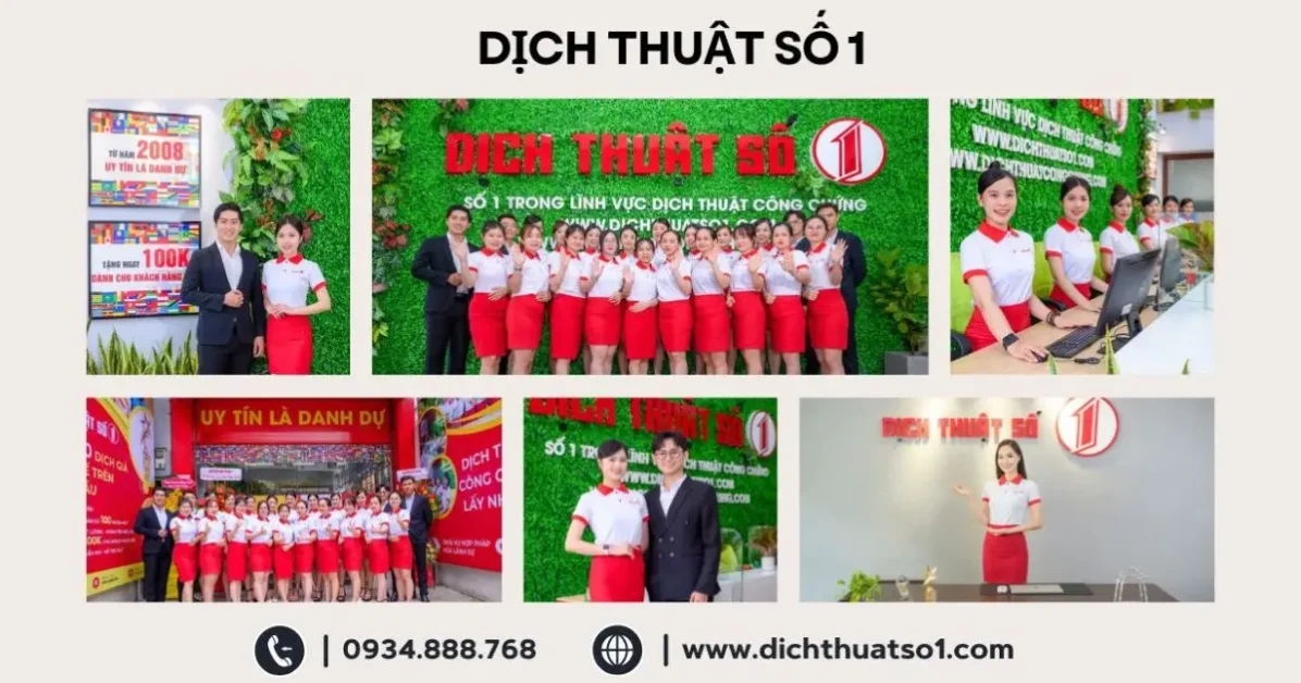 Dịch Thuật Số 1 là đơn vị uy tín, chuyên dịch tiếng Anh sang tiếng Trung