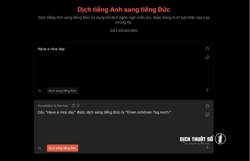 Wordcount: Website dịch tiếng Anh sang tiếng Đức chuẩn