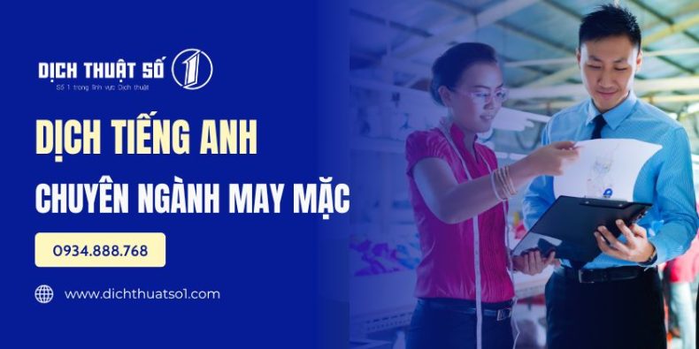 Dịch Tiếng Anh Chuyên Ngành May