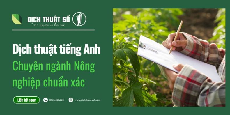 Dịch thuật tiếng Anh chuyên ngành Nông nghiệp