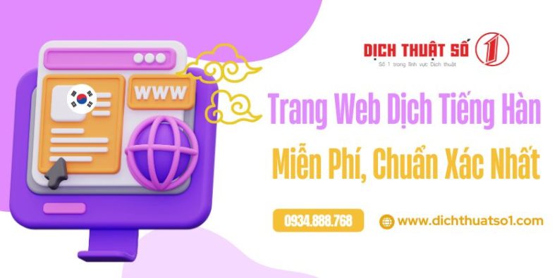 Trang Web Dịch Tiếng Hàn