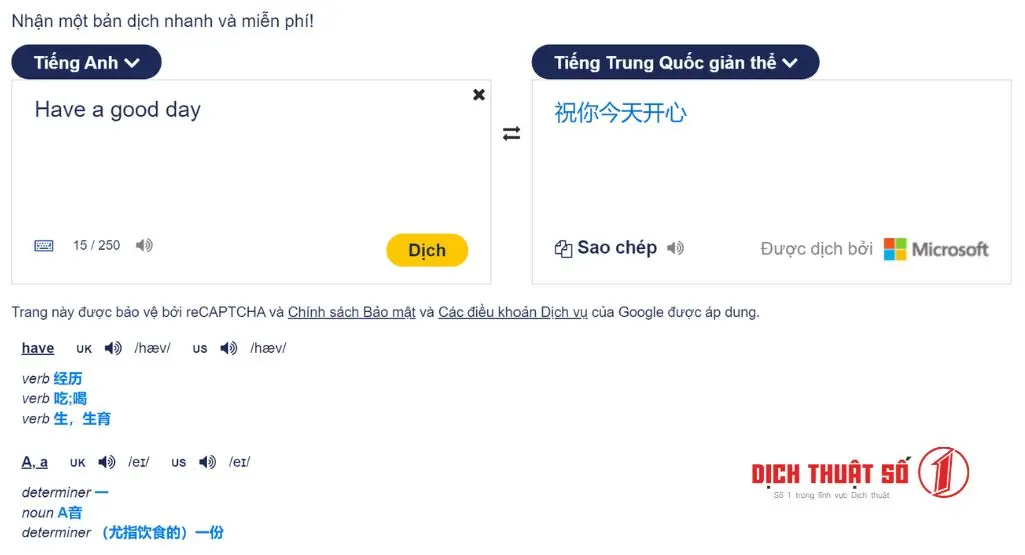 Cambridge Dictionary là công cụ tuyệt vời khi muốn dịch tiếng Anh sang tiếng Trung