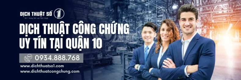 dịch thuật công chứng quận 10