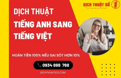 Ưu thế khi dịch từ tiếng Anh sang tiếng Việt tại Dịch Thuật Số 1