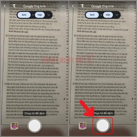 Google dịch tiếng Anh sang tiếng Việt bằng hình ảnh