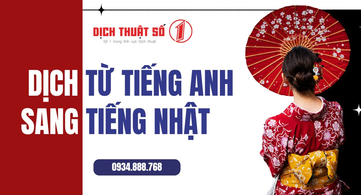 Dịch thuật tiếng Anh sang tiếng Nhật chuyên nghiệp