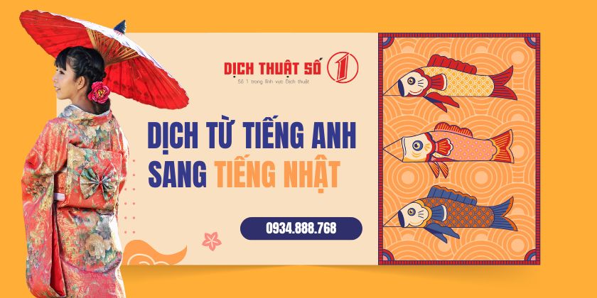 Dịch từ tiếng Anh sang tiếng Nhật bởi Dịch Thuật Số 1