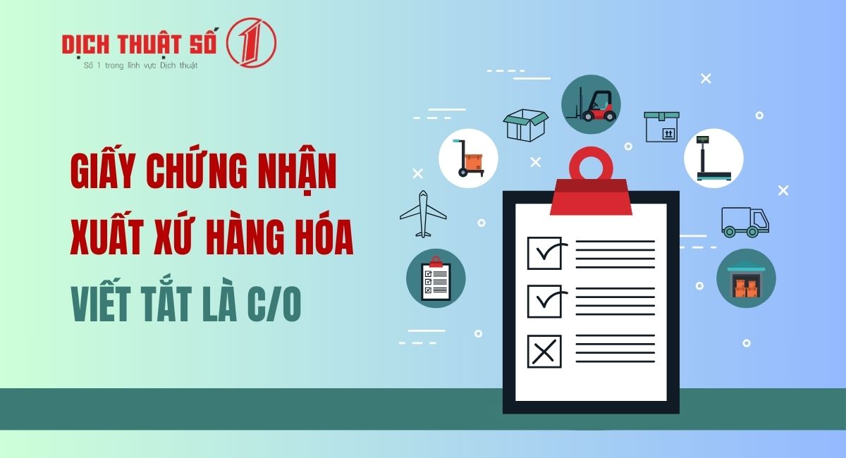 giấy chứng nhận xuất xứ hàng hóa