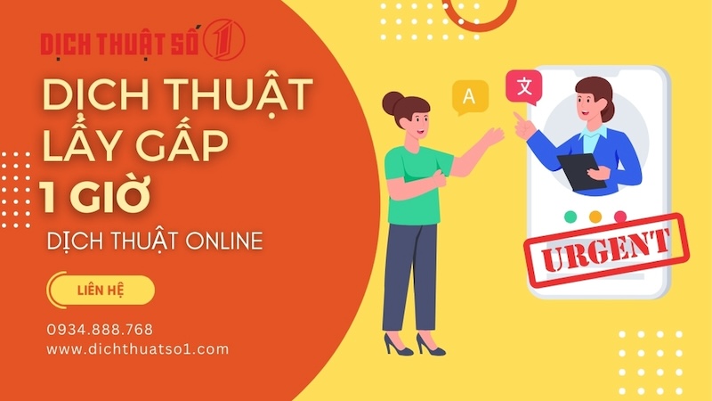 Dịch thuật tiếng Hàn lấy nhanh 1 giờ