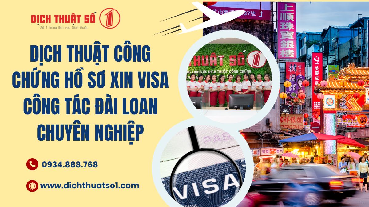 thủ tục xin visa công tác đài loan